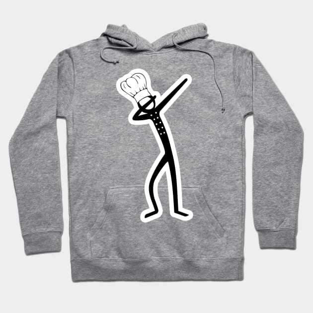 Dabbing Stick Figure - Chef Cook Hoodie by EDDArt